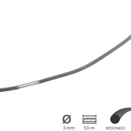 Hilo Nylon/Aluminio Redondo Profesional 3,0mm (Rollo 50mt.)