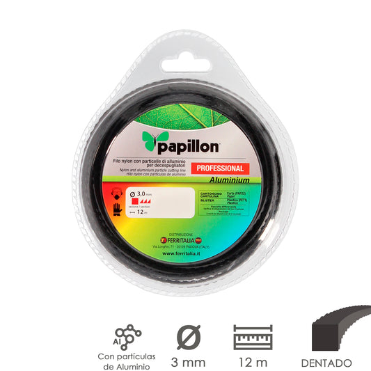 Roçadeira Profissional Dentada Quadrada Nylon Linha Ø 3,0 mm. Role 12 metros. Cortadores de escova de corte de linha de náilon grama,