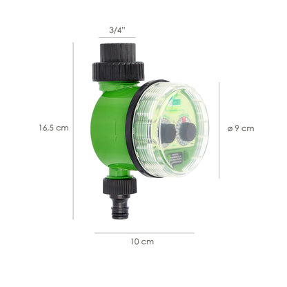 Programador de nebulização/irrigação de jardim, torneiras analógicas de 3/4"