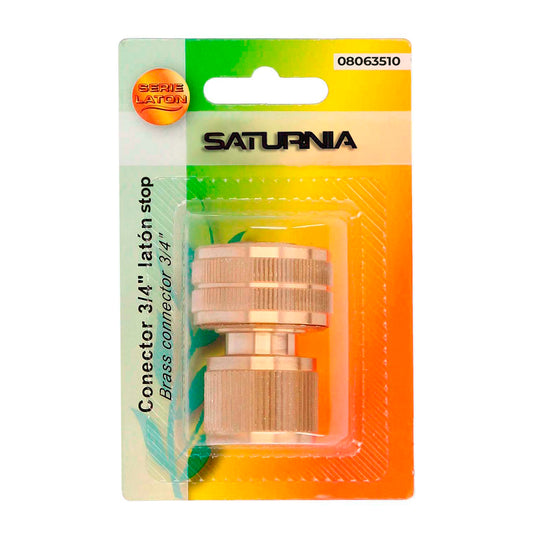 Conector de Mangueira Com Função STOP Fabricado em Latão 3/4" Fêmea, Adaptador de Torneira, Conector de Torneira Para Conector Rápido