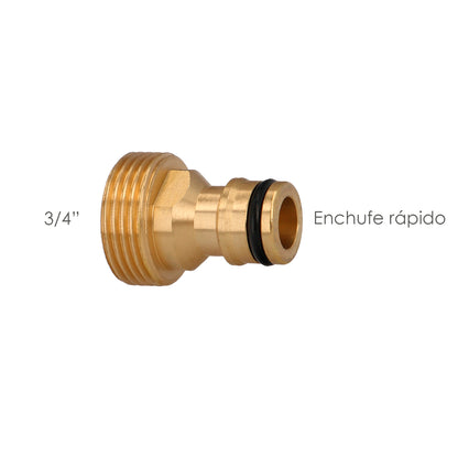 Adaptador Manguera Laton  3/4" macho