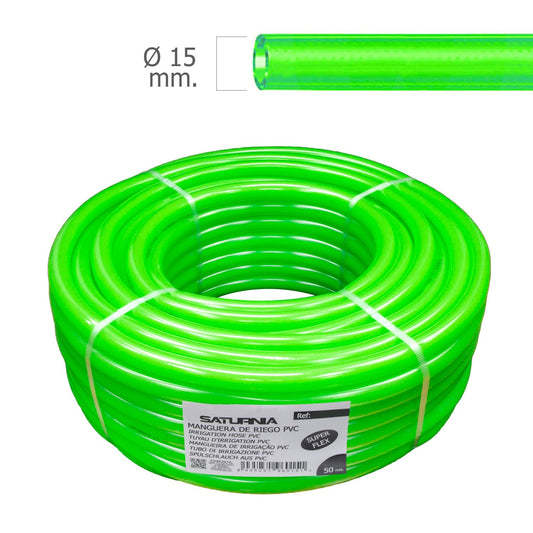 Tubo de mangueira Latflex reforçado com Saturnia, diâmetro de 15 mm, rolo de 50 metros
