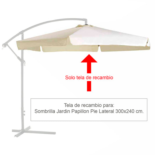 Pano de Reposição Para Guarda-chuva Papillon Pé Lateral Ø 3 x 2,40 metros Cor Bege