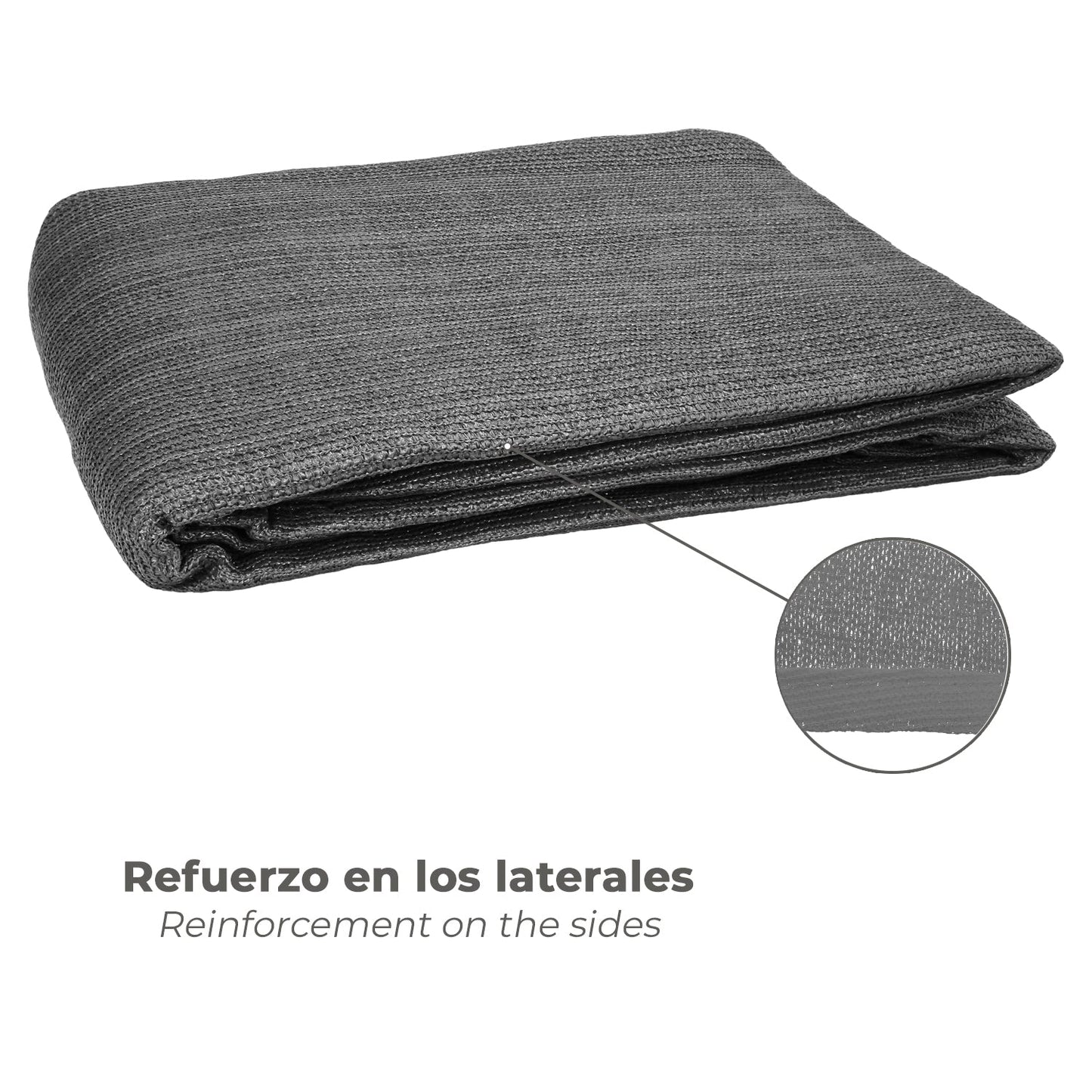 Toldo Vela Sombra Jardin Triangular 3,6x3,6x3,6 metros Gris