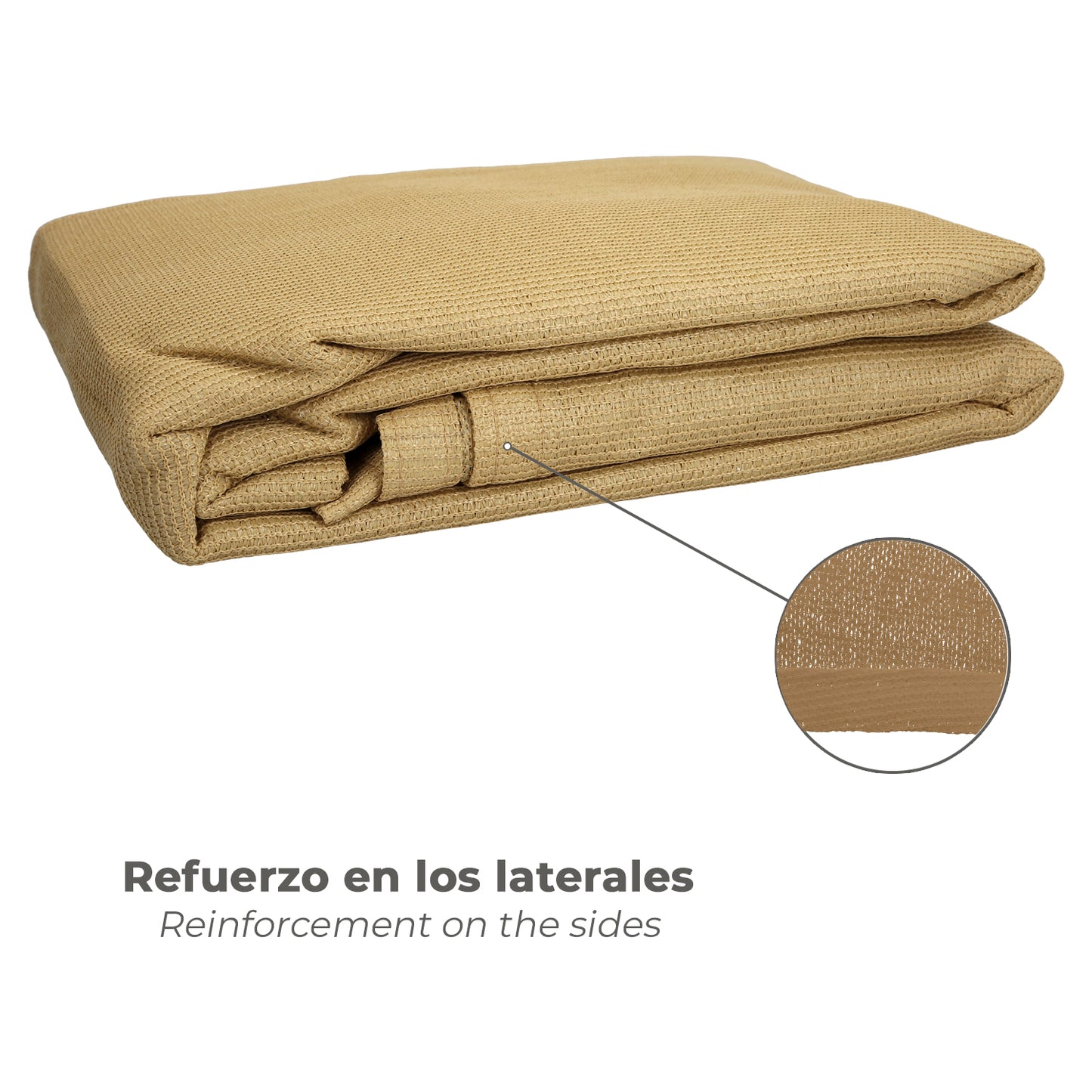 Toldo Vela Sombra Jardin Cuadrada 3,6x3,6 metros Beige