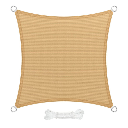Toldo Vela Sombra Jardin Cuadrada 3,6x3,6 metros Beige