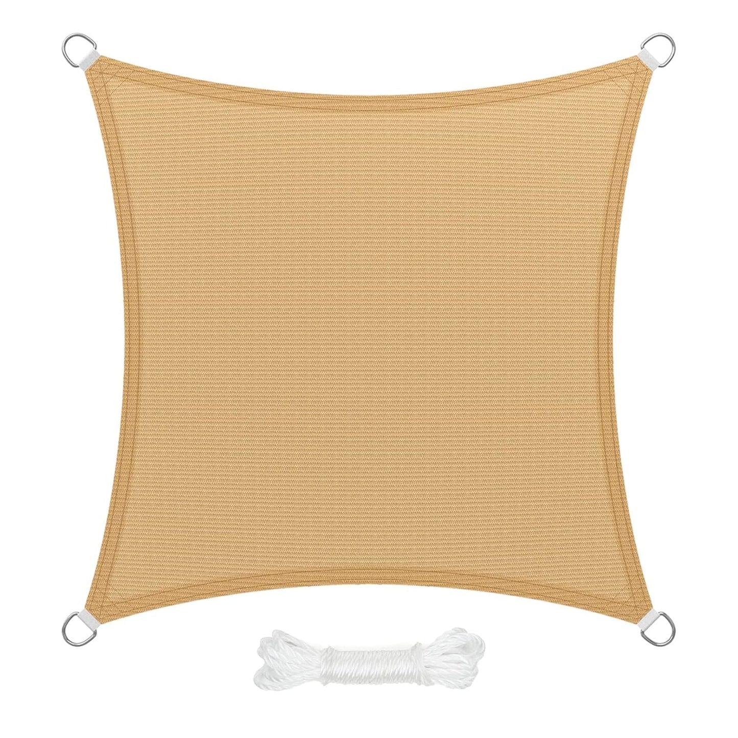 Toldo Vela Sombra Jardin Cuadrada 3,6x3,6 metros Beige
