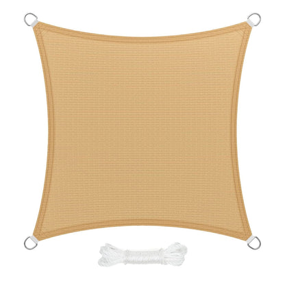 Toldo Vela Sombra Jardin Cuadrada 3,6x3,6 metros Beige