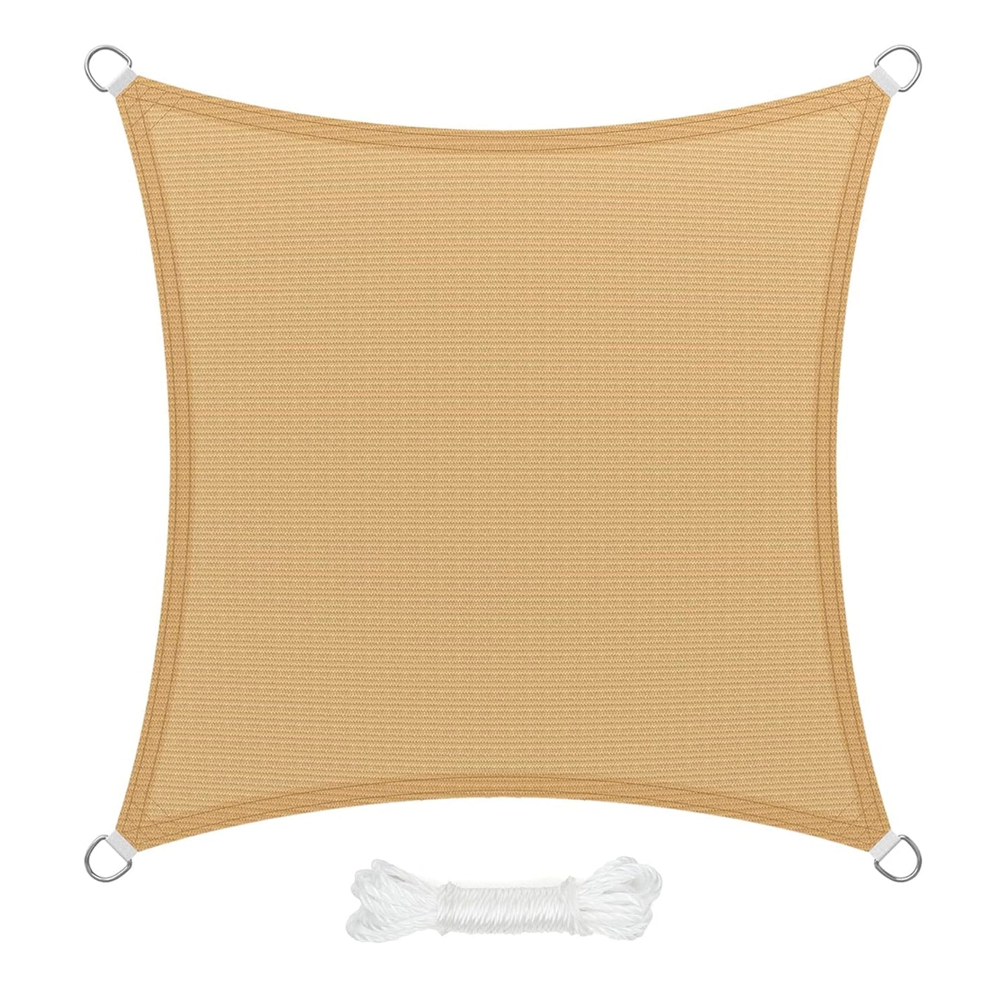 Toldo Vela Sombra Jardin Cuadrada 3,6x3,6 metros Beige