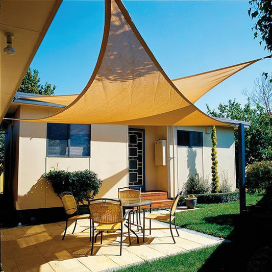 Toldo de vela de sombra de jardim triangular 3,6x3,6x3,6 metros bege