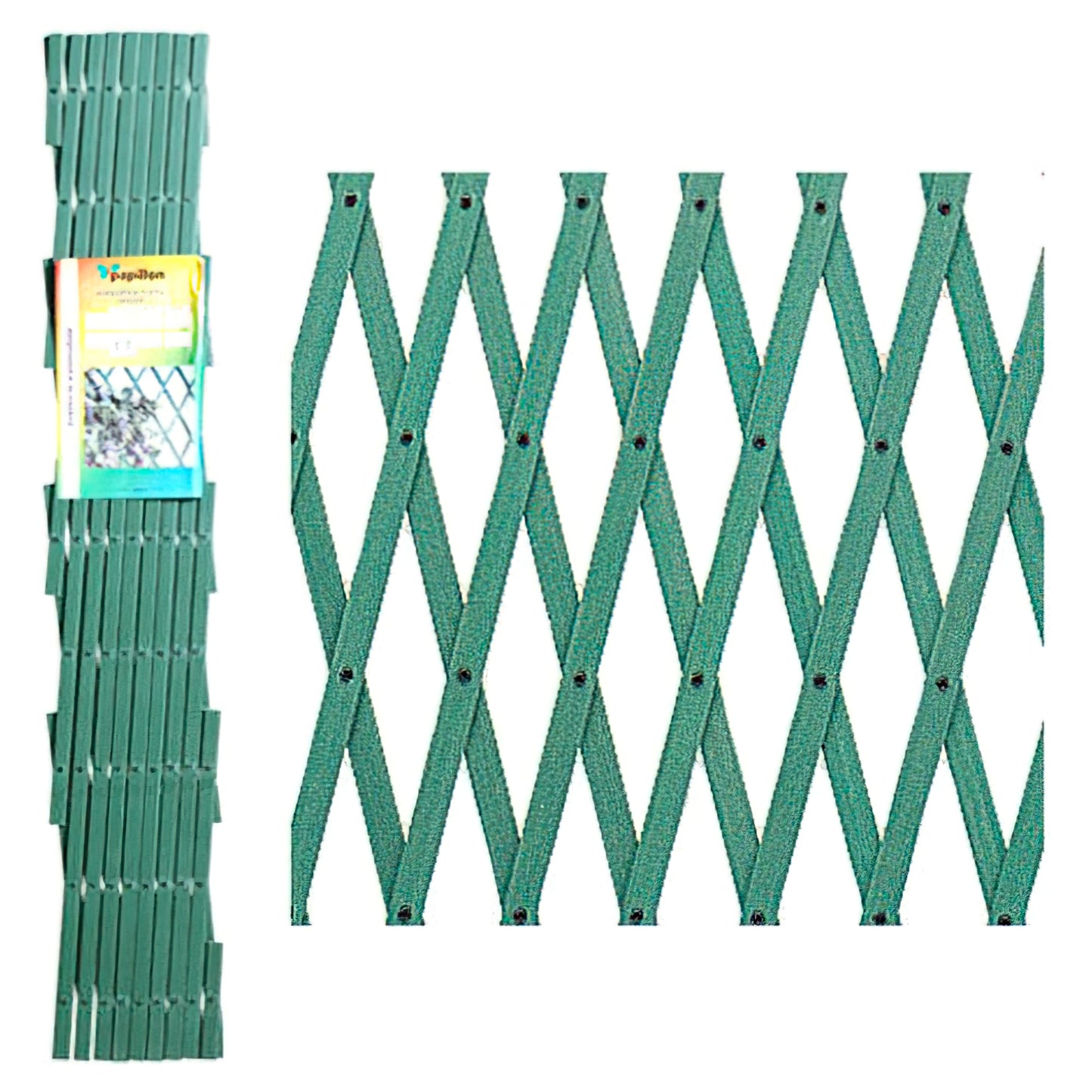 Treliça Extensível em Pvc Verde 2x1 metros.