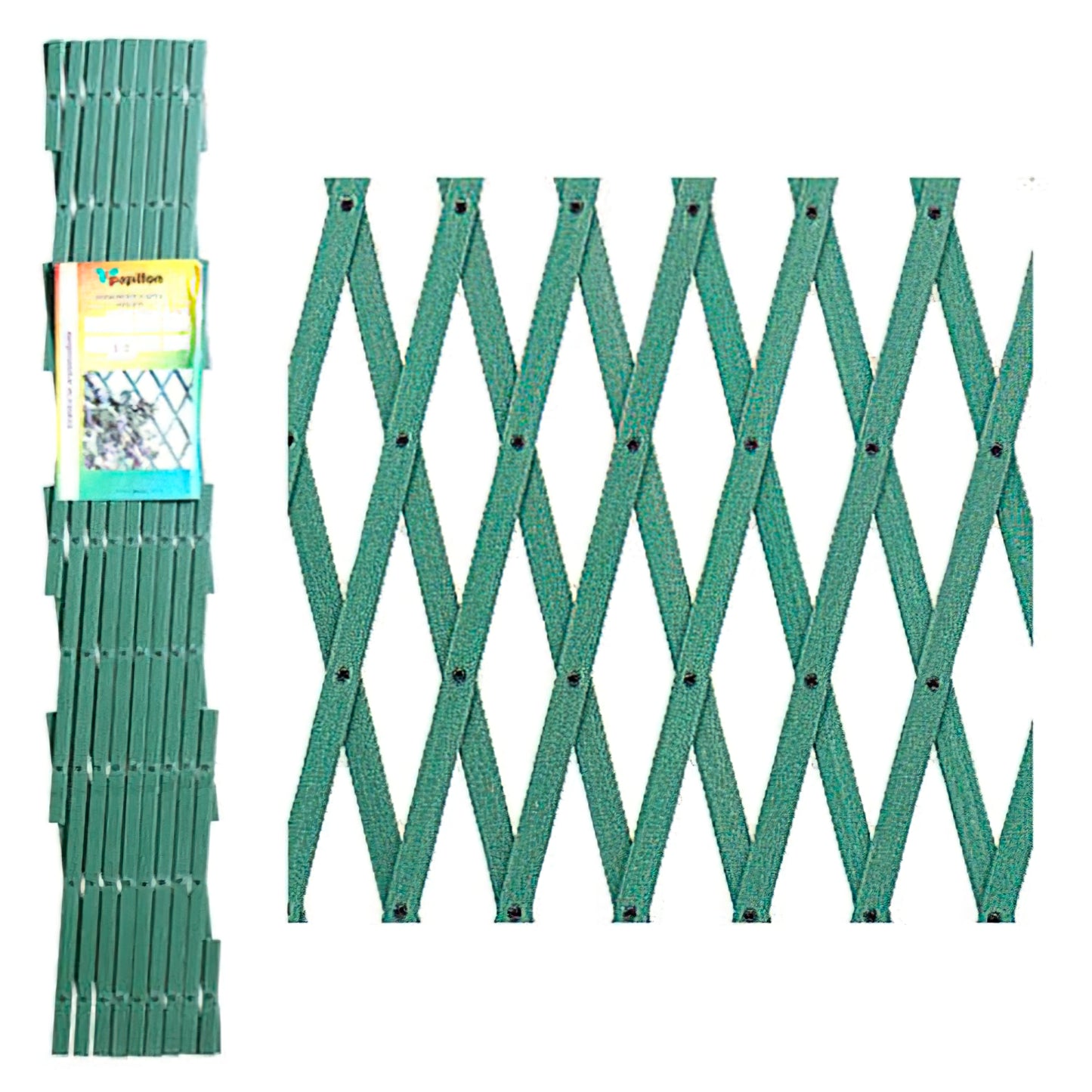 Treliça Extensível em Pvc Verde 3x1 metros.