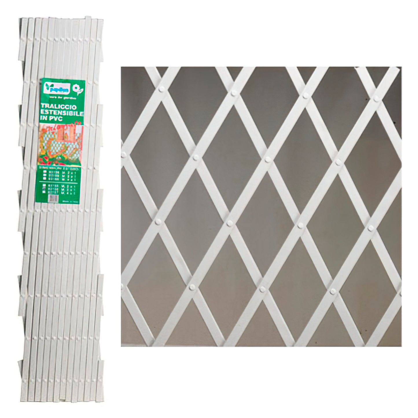 Celosia Pvc Blanca Extensible 4x1 metros.