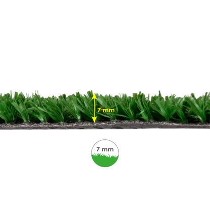 Cesped Artificial 7 mm. Rollo 1x10 mt. Césped Moqueta Para Interior y Exterior. Jardín, Terraza, Balcón. Uso Domestico