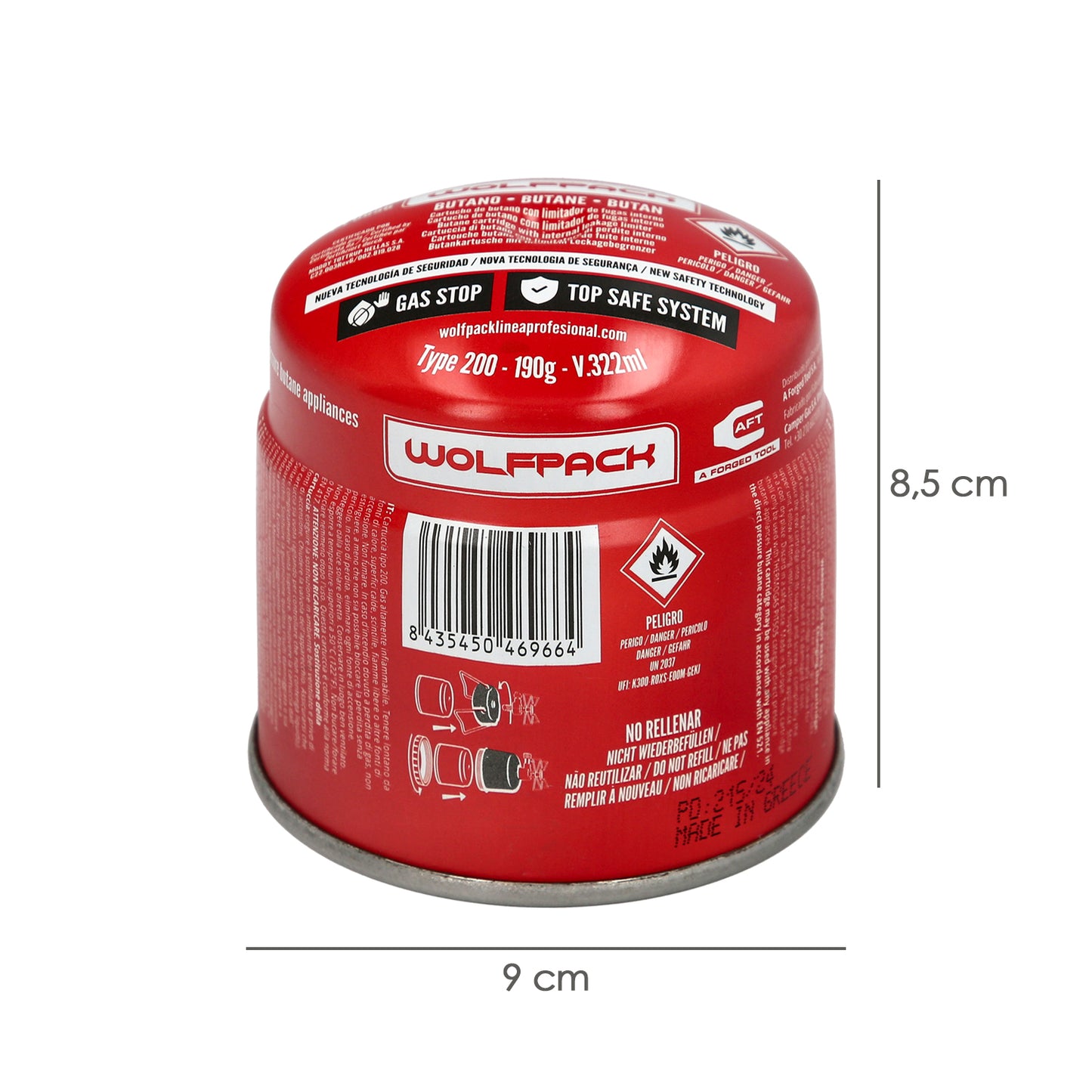 Cartucho Gas 0,190 Kg Ce En417