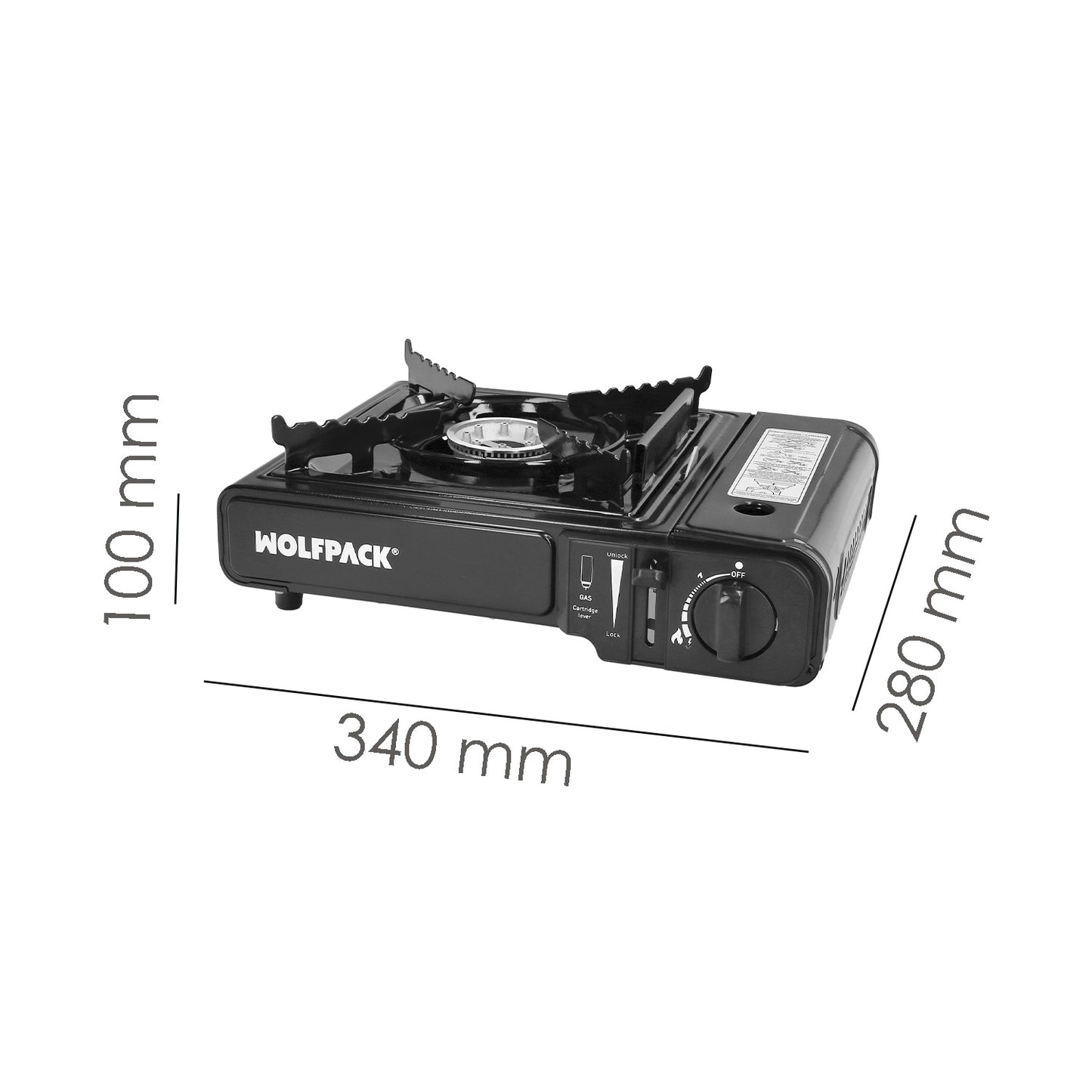 Cocina Gas Inoxidable A Cartucho Con Maletin, Cocina Portatil, Cartuchos Gas 230 gramos. Certificacion EN 17476/2021