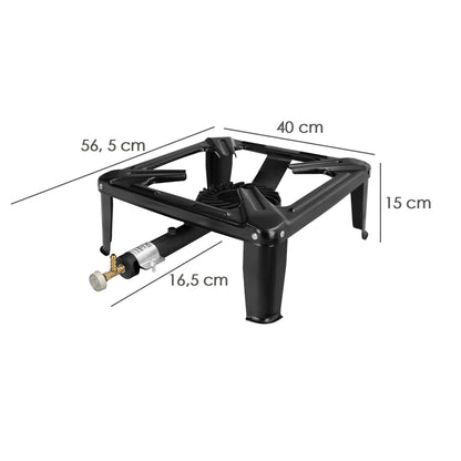 Hornillo Gas 4 Pies 40x40 cm. Potencia 7.000 Watts.