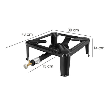 Hornillo Gas 4 Pies 30x30 cm. Potencia 4.000 Watts.