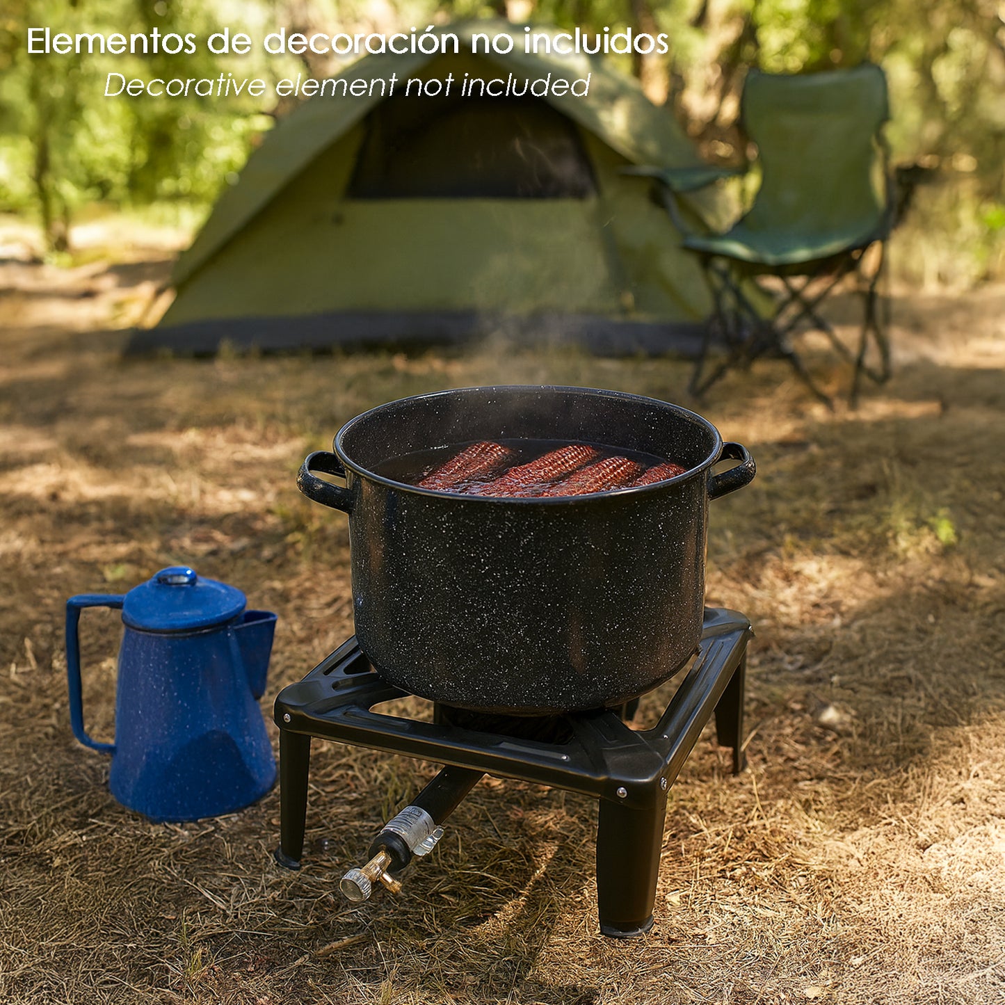 Hornillo Gas 4 Pies 30x30 cm. Potencia 4.000 Watts.