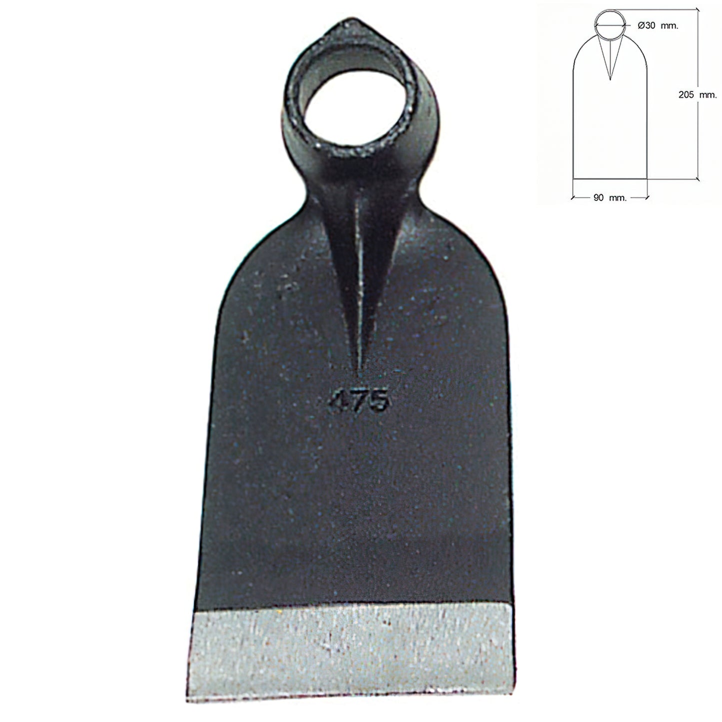 Azada Forjada Sin Mango 207/  450 Gramos