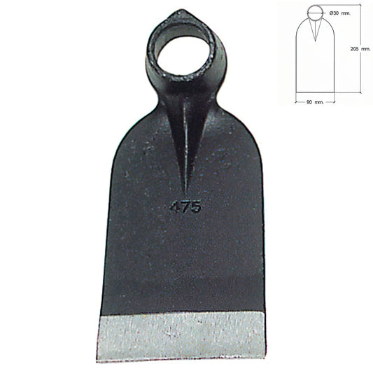 Azada Forjada Sin Mango 207/  450 Gramos