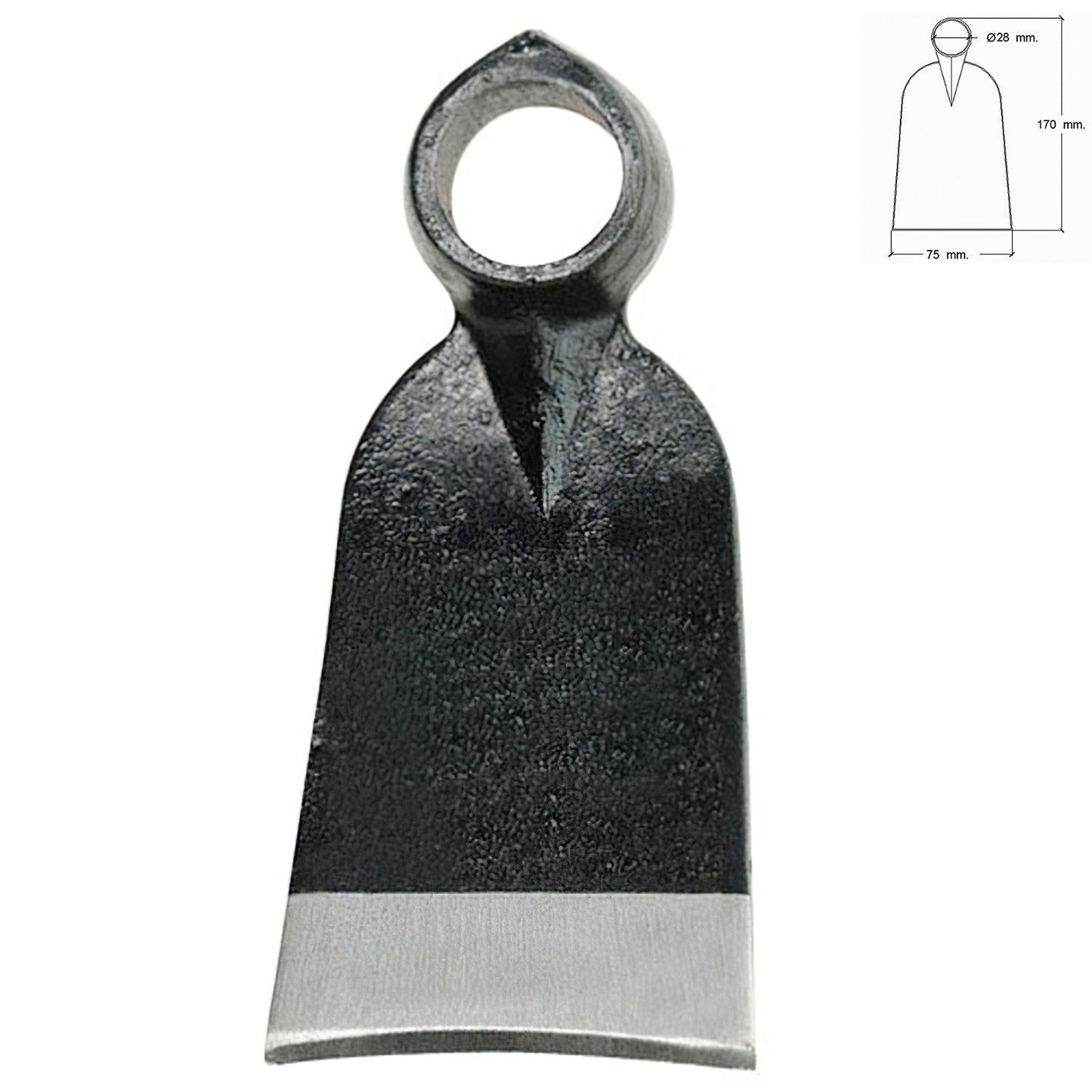 Enxada forjada sem cabo 343/400 gramas