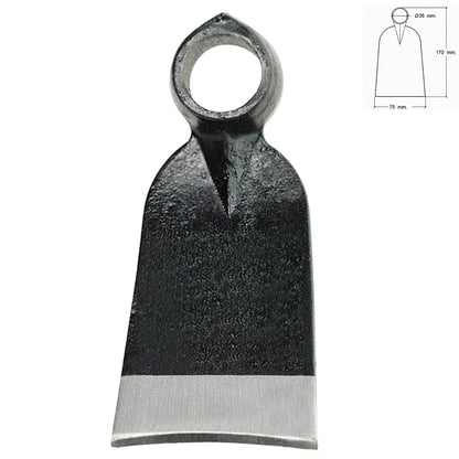 Enxada forjada sem cabo 343/400 gramas