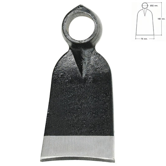 Enxada forjada sem cabo 343/310 gramas