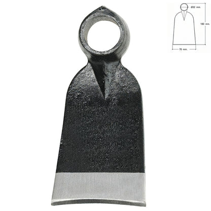 Enxada forjada sem cabo 343/310 gramas