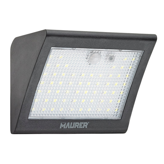 Luminária de parede com led solar 250 lúmens com sensor de movimento e crepúsculo IP65