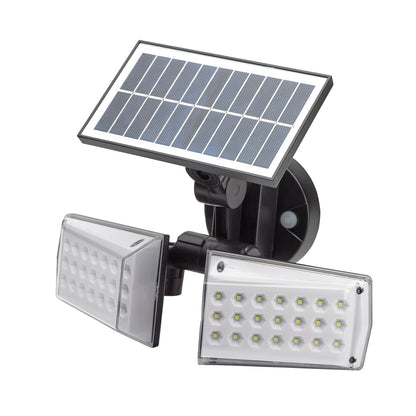 Aplique Led Solar Duplo Com Sensor de Movimento/Crepúsculo 450 Lumens. proteção IP65