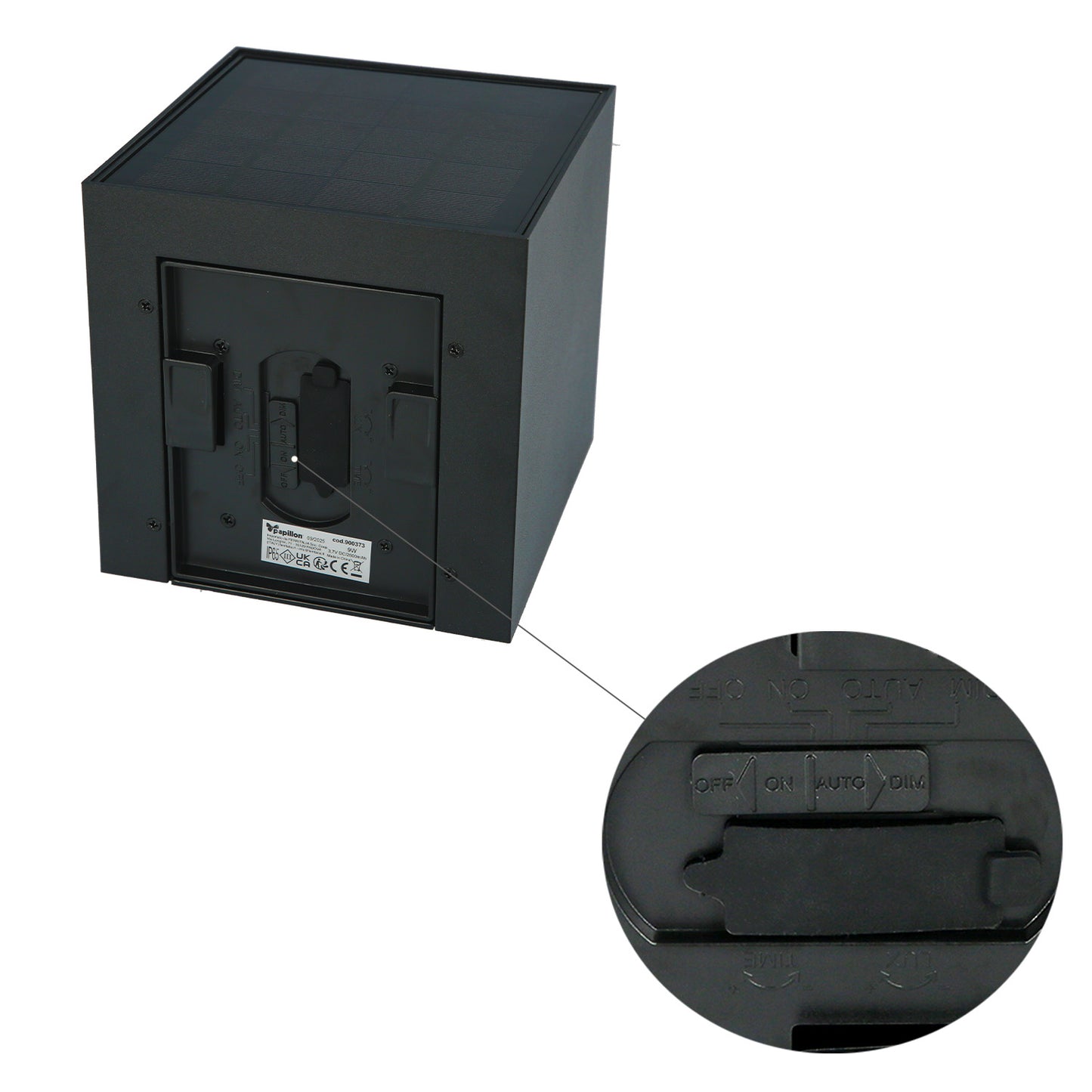 Aplique Solar Led 800 Lumenes Con Detector Movimiento / Crepuscular Protección IP65