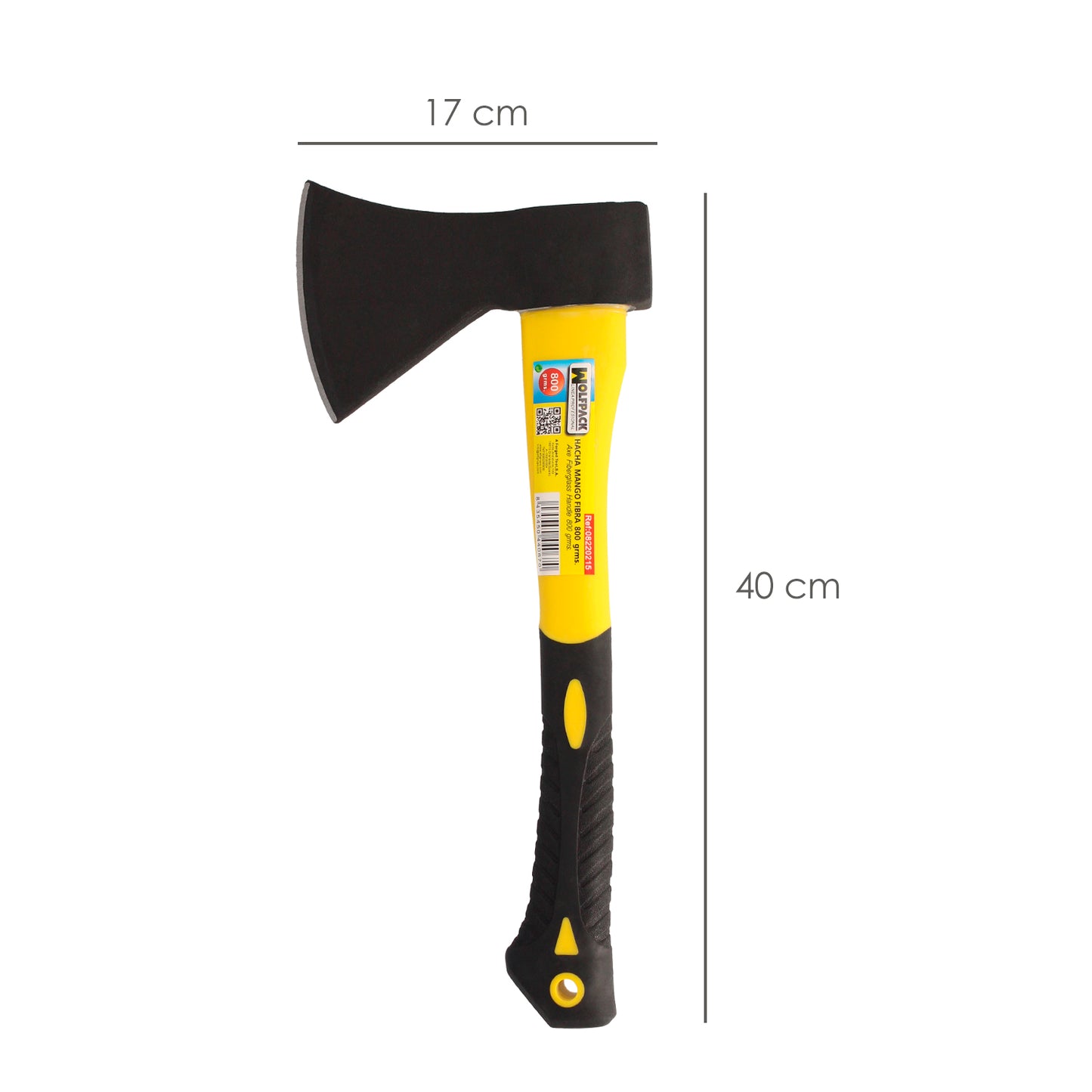 Cabeça Machado 800 Gramas Forjada, Com Cabo Fibra De Vidro, Machado Madeira, Machado Galho, Leve e Resistente