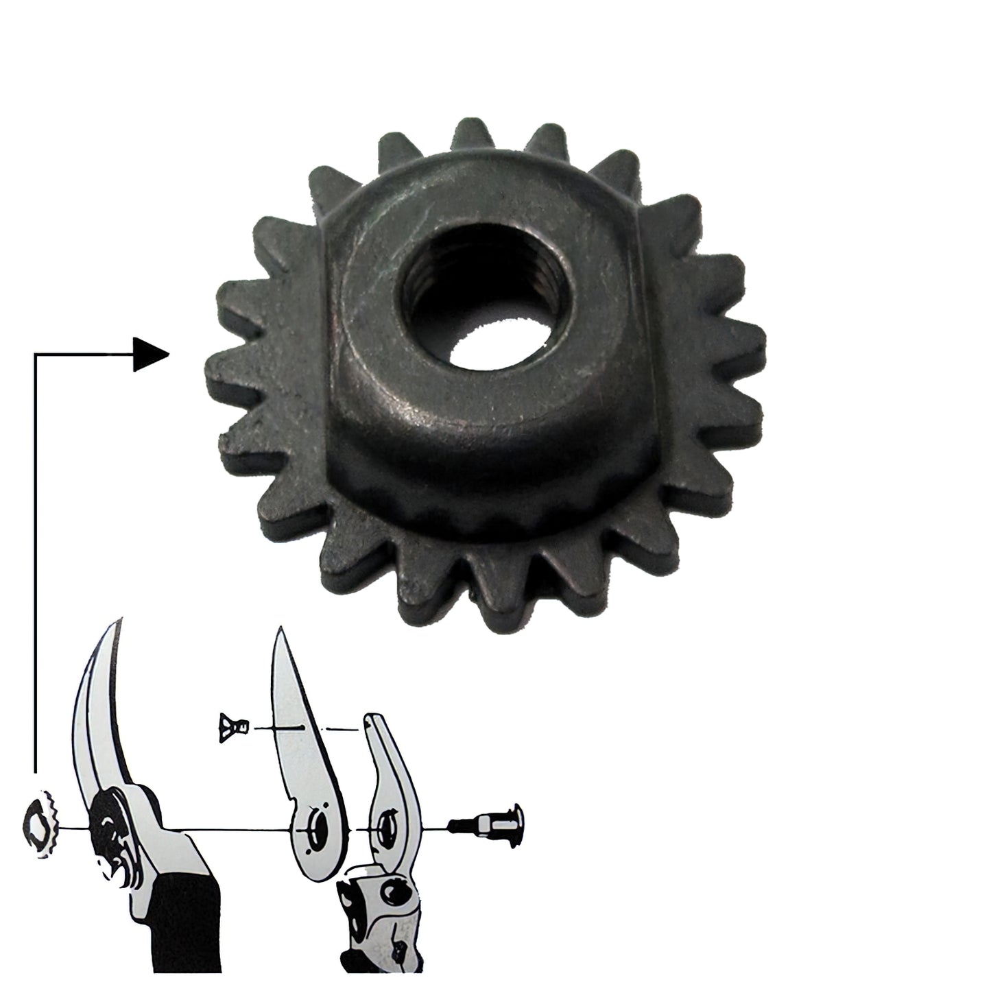 Samurai KS-4T Tesoura Sobressalente Porca