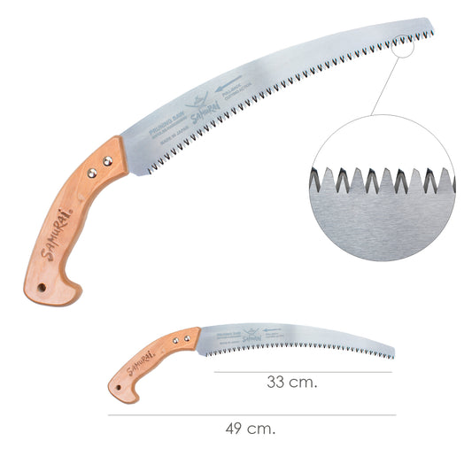 Samurai Serra Curva Cabo Madeira 330 mm.
