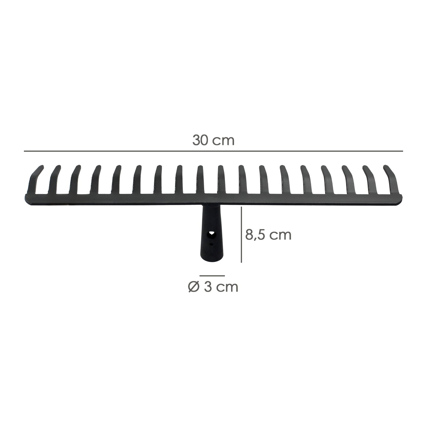 Rastrillo Sin Mango 5 mm. 12 Puas Agrícola