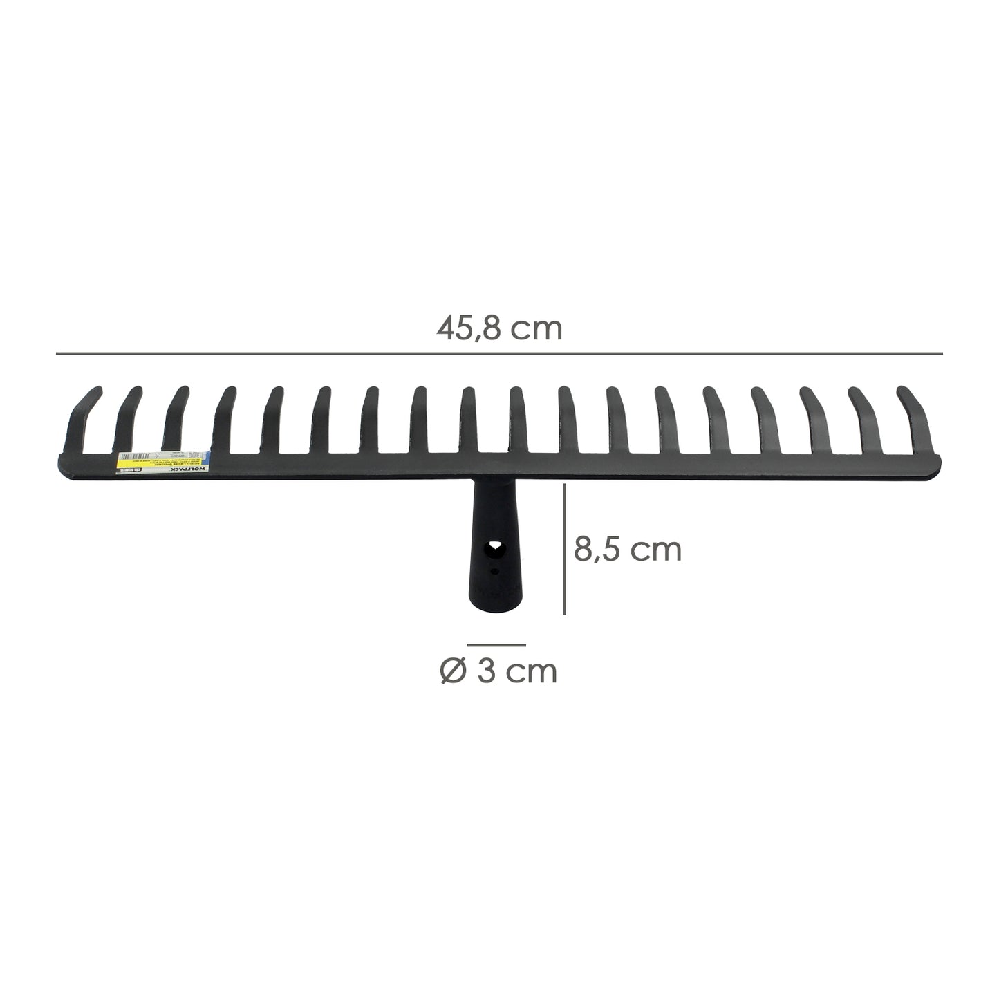 Rastrillo Sin Mango 18 Puas de 5 mm. Uso  Agricola