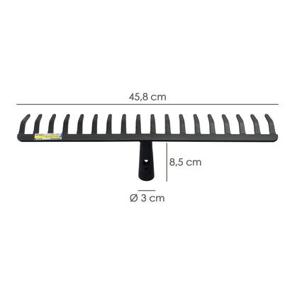 Rastrillo Sin Mango 18 Puas de 5 mm. Uso  Agricola