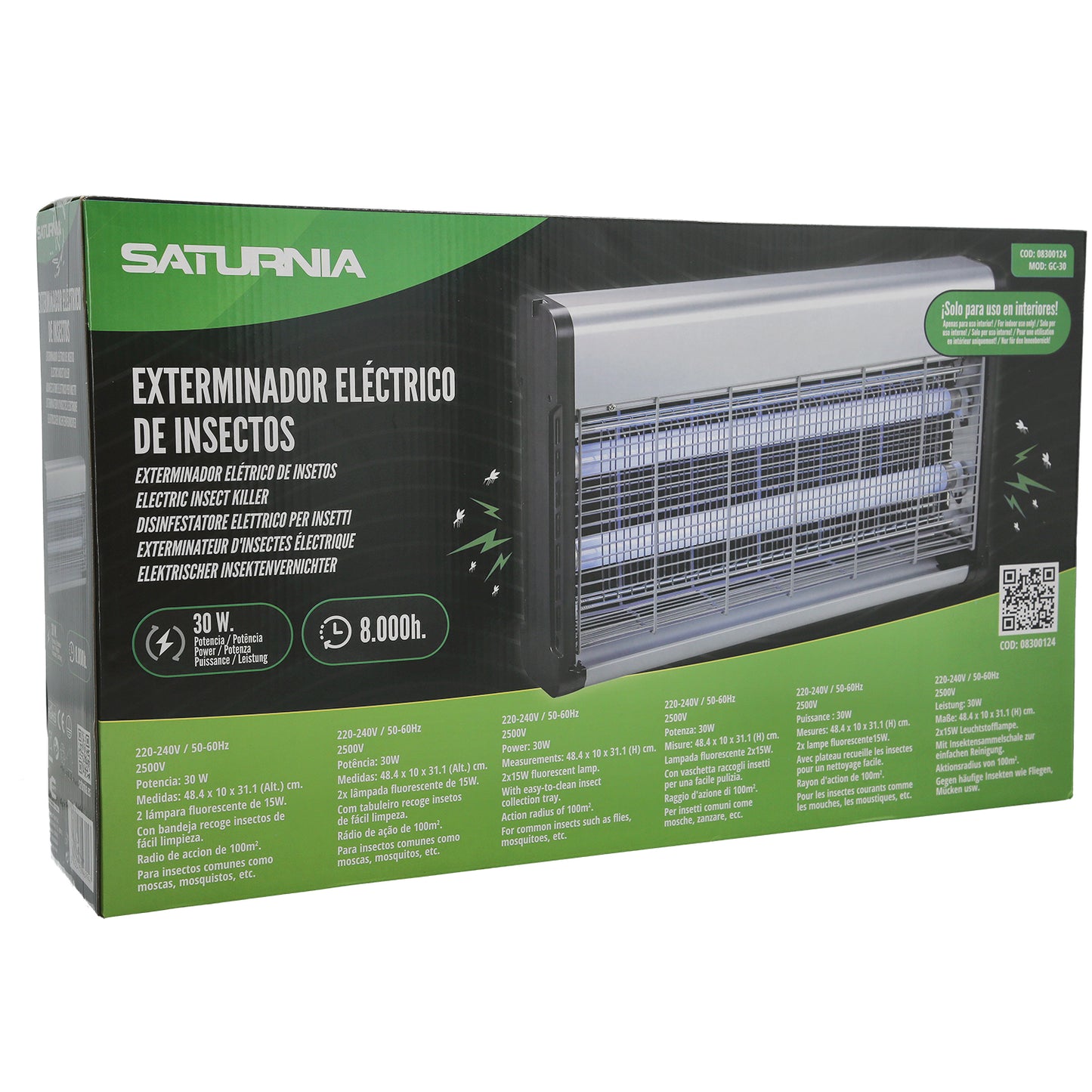 Exterminador De Insectos 30 W.