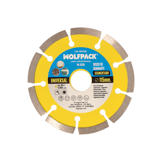 Disco de diamante 115 mm. Trabalho Geral Segmentado Sinterizado