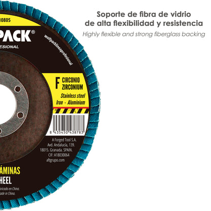 Disco de Folha de Lixa Zircônio 115x22 mm. 40 grãos