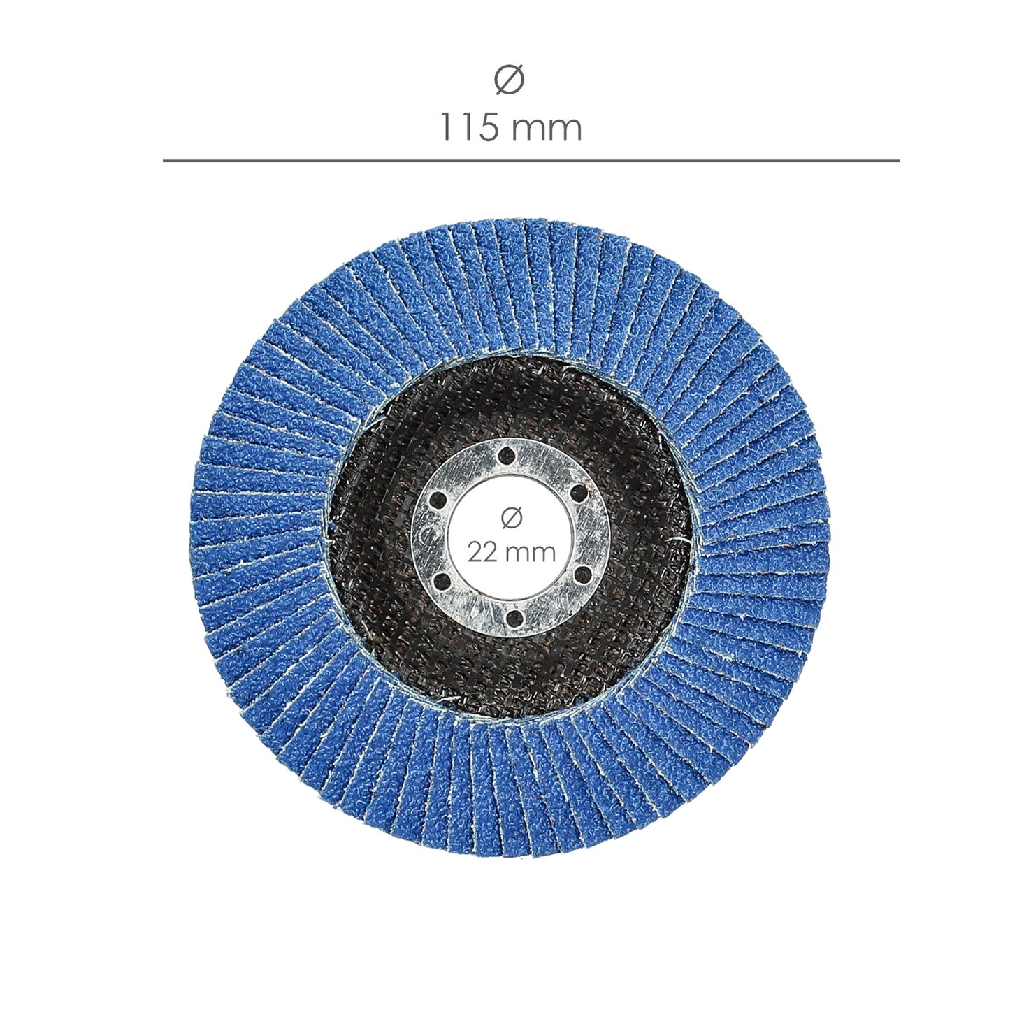 Disco Laminas Lija Circonio Inox - Plus 115x22 mm. grano 40