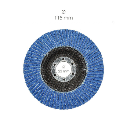 Disco Laminas Lija Circonio Inox - Plus 115x22 mm. Grano 60