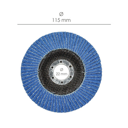 Disco Lamina Lija Circon Inox - Plus 115x22 mm. Grano 80