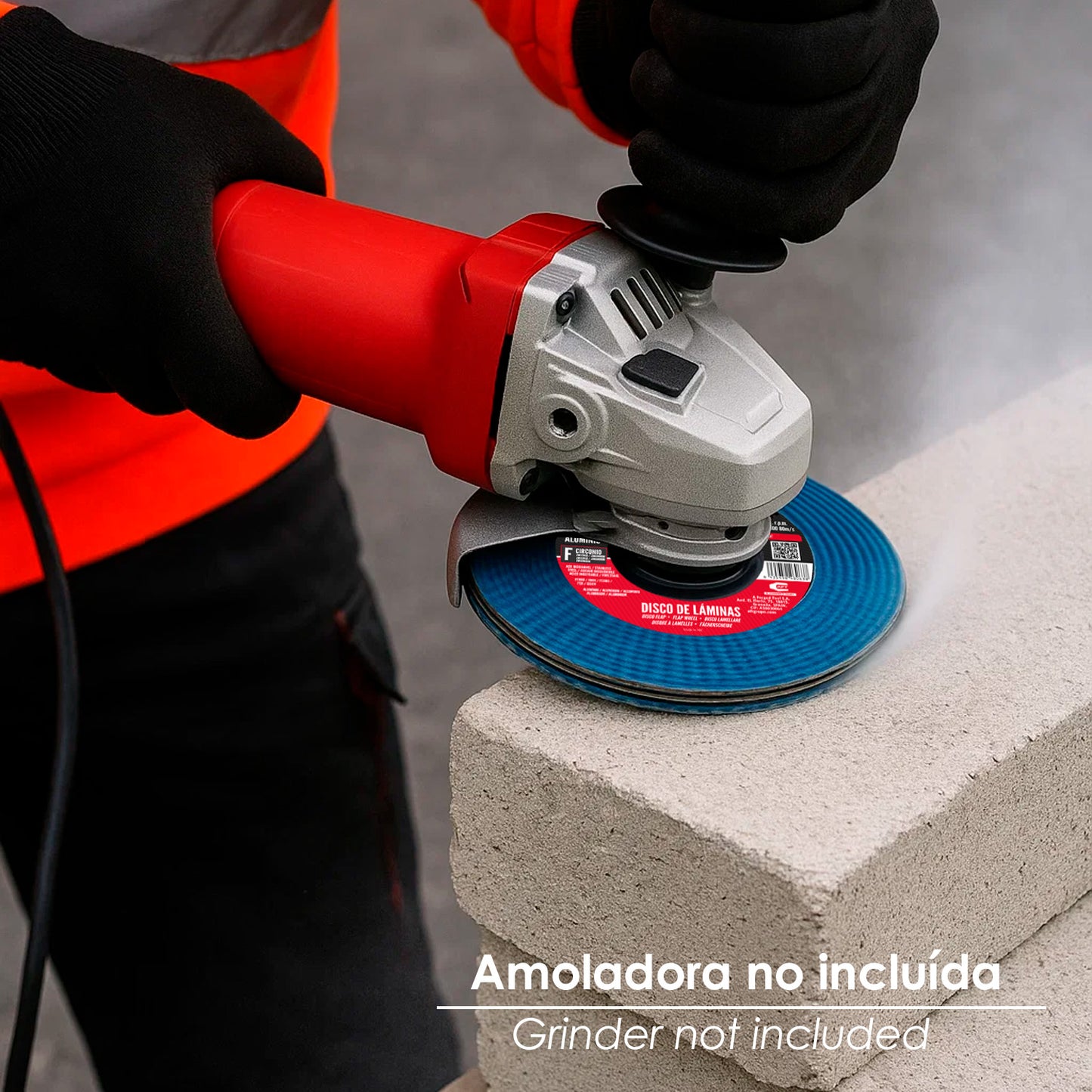 Disco Laminas Lija Circonio Inox - Plus 115x22 mm. Grano 120