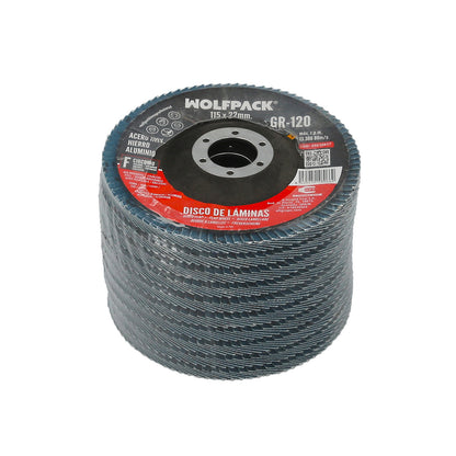 Disco Laminas Lija Circonio Inox - Plus 115x22 mm. Grano 120