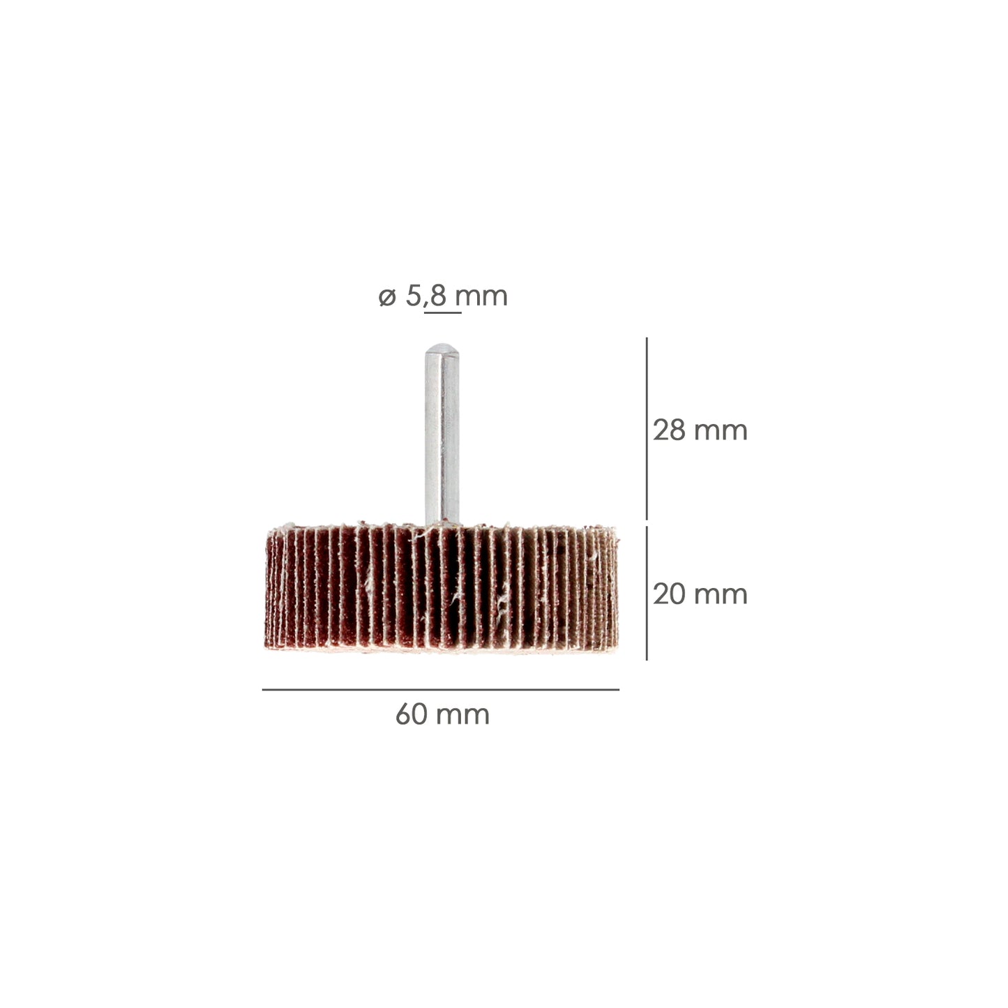 Lixa Leque 40 Medida de Grão Ø 60 x 20 mm. Disco abrasivo de aba, rodas de mil folhas, rodas abrasivas, lixamento, esmerilhamento, polimento