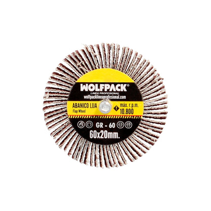 Abanico Lija Grano 60 Medida Ø 60 x 20 mm. Disco Abrasivo Laminas, Ruedas Mil Hojas, Ruedas Abrasivas,Lijado,Desbaste,Pulir