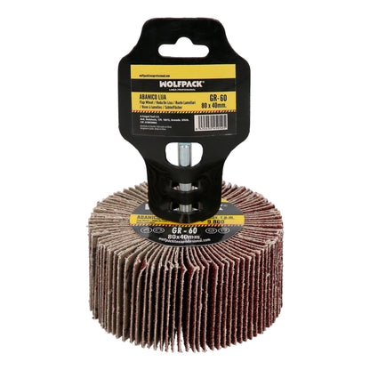 Abanico Lija Grano 60 Medida Ø 80 x 40 mm. Disco Abrasivo Laminas, Ruedas Mil Hojas, Ruedas Abrasivas,Lijado,Desbaste,Pulir