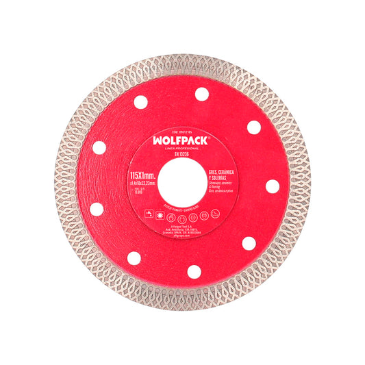 Disco diamantado Ø 115 mm. Porcelanato, Grés, Cerâmica, Pisos. Segmento de diamante 10 mm.